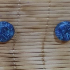 Brincos Botão Lapis Lazuli
